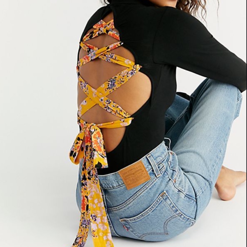 Free People Straps In The Back Bodysuit